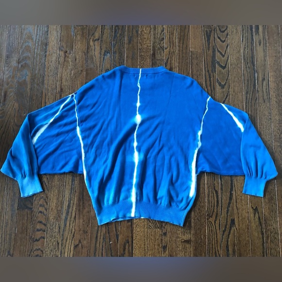 Elan Women’s OSFM Blue/White Tie-Dye Cotton Balloon Sleeved Sweater - EUC! - Picture 12 of 12